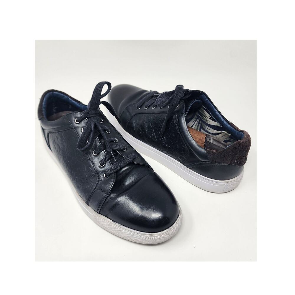 Robert Graham Artfibers Dreamer Sneakers Men 11 Sugar Skull Rose Black Brown
